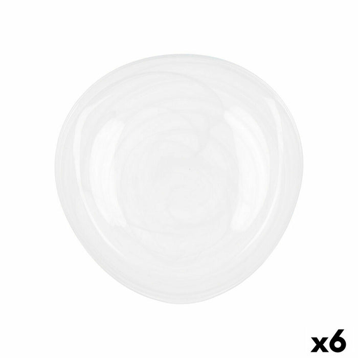 Platou Plat Quid Boreal Alb Sticlă Ø 30 cm (6 Unități) (Pack 6x)