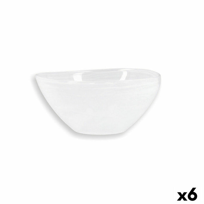 Salatieră Quid Boreal Ø 14 cm Alb Sticlă (6 Unități) (Pack 6x)