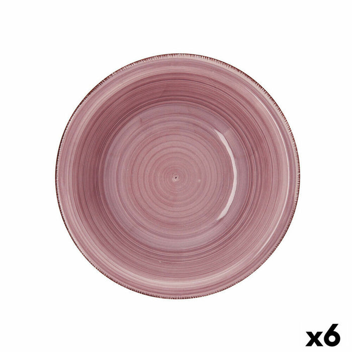 Salatieră Quid Vita Peoni Ceramică Roz (6 Unități) (Pack 6x)
