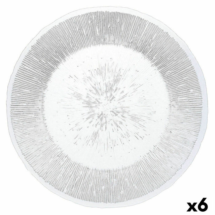 Platou Plat Quid Lonja Transparent Sticlă (6 Unități) (Pack 6x)