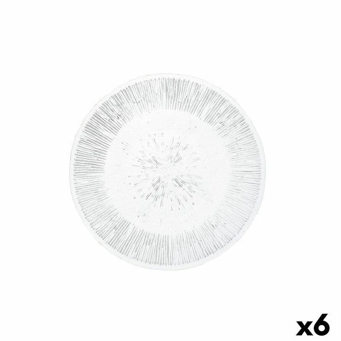 Platou Plat Quid Lonja Transparent Sticlă Ø 21 cm (6 Unități) (Pack 6x)