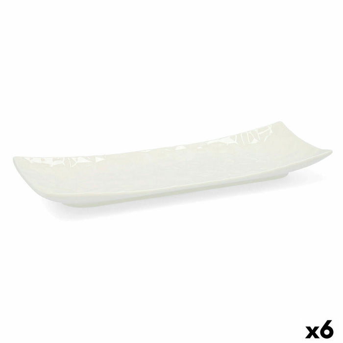 Tavă pentru gustari Quid Select Ceramică Alb (20,5 x 7,5 cm) (Pack 6x)