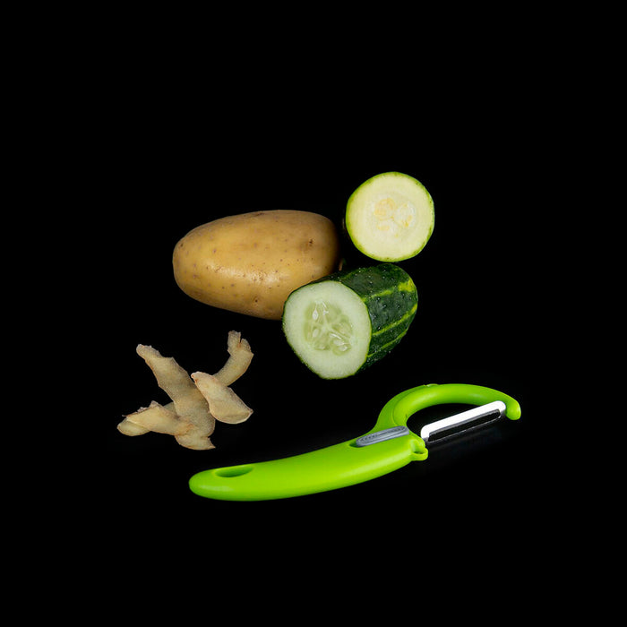 Dispozitiv pentru Decojit Fructe și Legume Quid Veggy Metal Verde Bachelită 22 x 10 x 4 cm