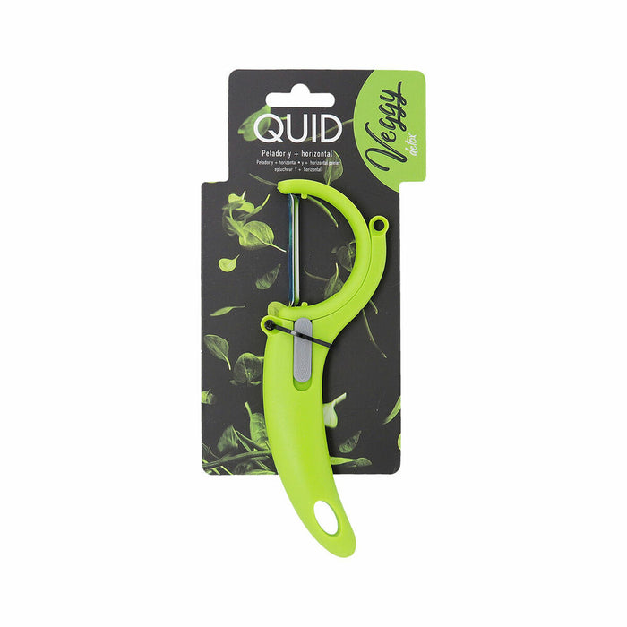 Dispozitiv pentru Decojit Fructe și Legume Quid Veggy Metal Verde Bachelită 22 x 10 x 4 cm
