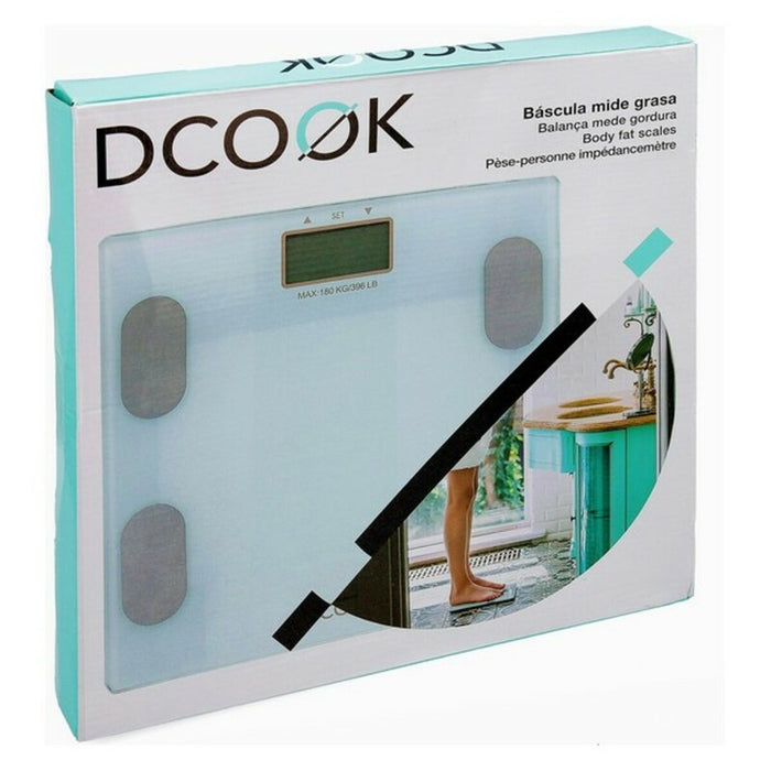 Cântar Digital de Baie Dcook Alb Plastic (30 x 30 x 2 cm)
