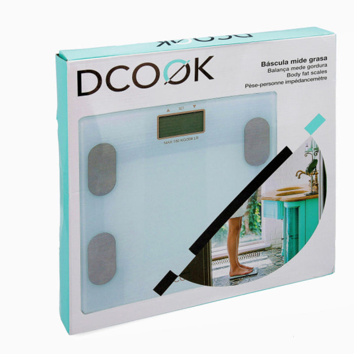 Cântar Digital de Baie Dcook Alb Plastic (30 x 30 x 2 cm)
