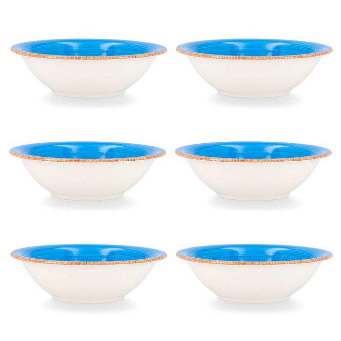 Bol Quid Vita Albastru Ceramică 6 Unități (18 cm)