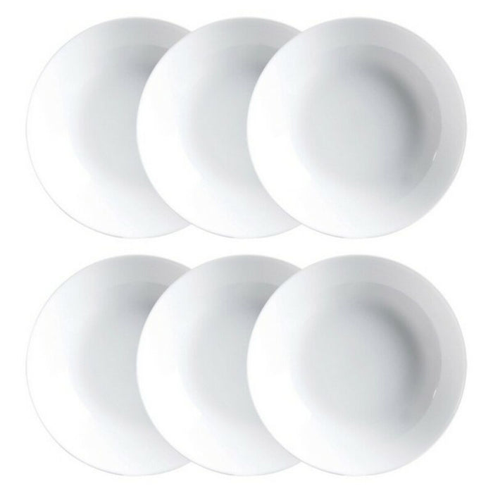 Set de farfurii Luminarc Diwali 6 pcs Alb Sticlă