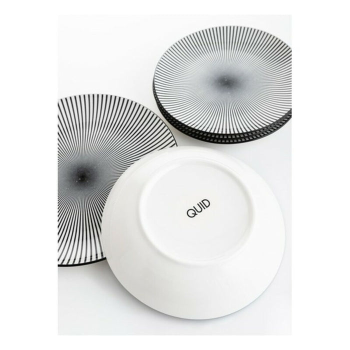 Veselă Quid Miami Ceramică Negru Gri Gresie (18 Piese)