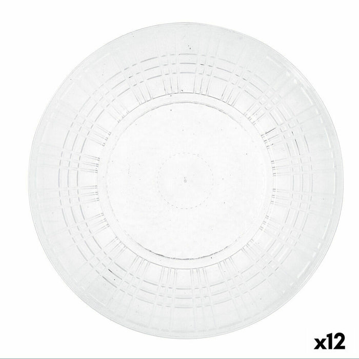 Platou Plat Quid Viba Transparent Plastic Ø 26 cm 26 cm (12 Unități) (Pack 12x)