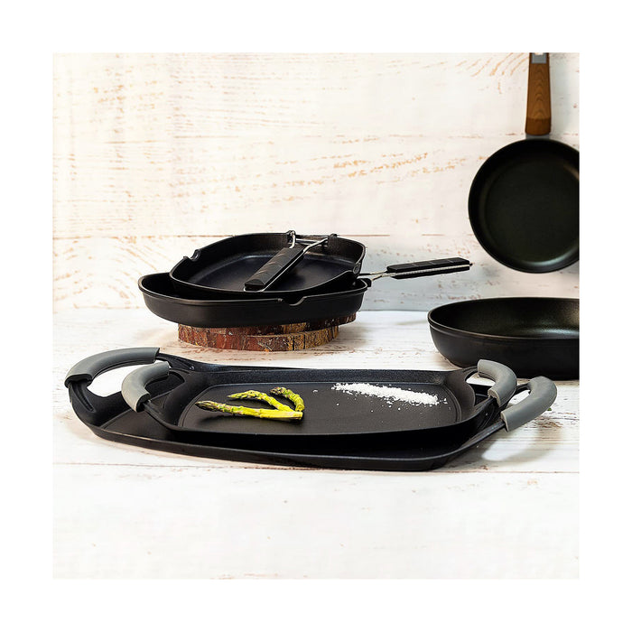 Rotisor Quid Ebano Negru Metal Silicon (47 x 29 cm)