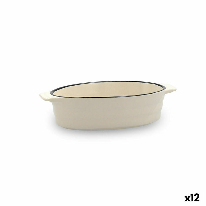 Crăticioară Quid Cocco Oval Ceramică Alb (19 x 10,5 x 5 cm) (Pack 12x)
