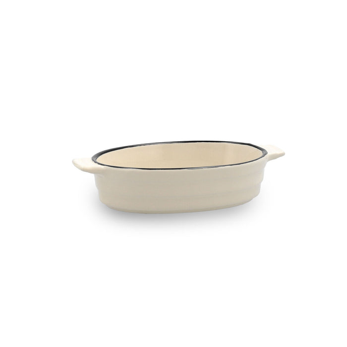 Crăticioară Quid Cocco Oval Ceramică Alb (18 x 11 x 4 cm) (Pack 12x)
