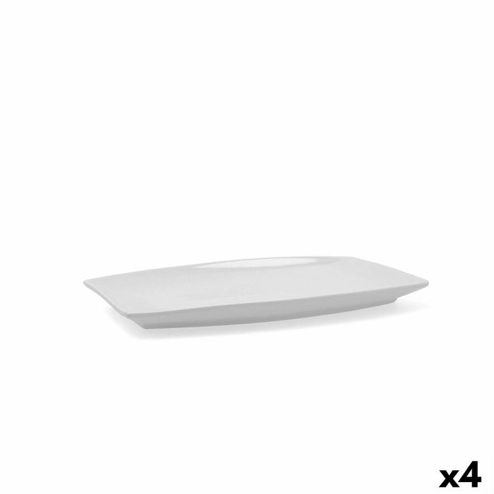 Platou pentru Servire Quid Gastro Ceramică Alb (30,5 x 19,5 x 2,5 cm) (Pack 4x)