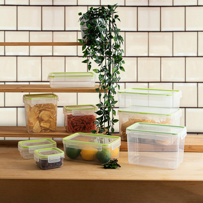 Cutie pentru Prânz Quid Greenery 475 ml Transparent Plastic (4 Unități) (Pack 4x)
