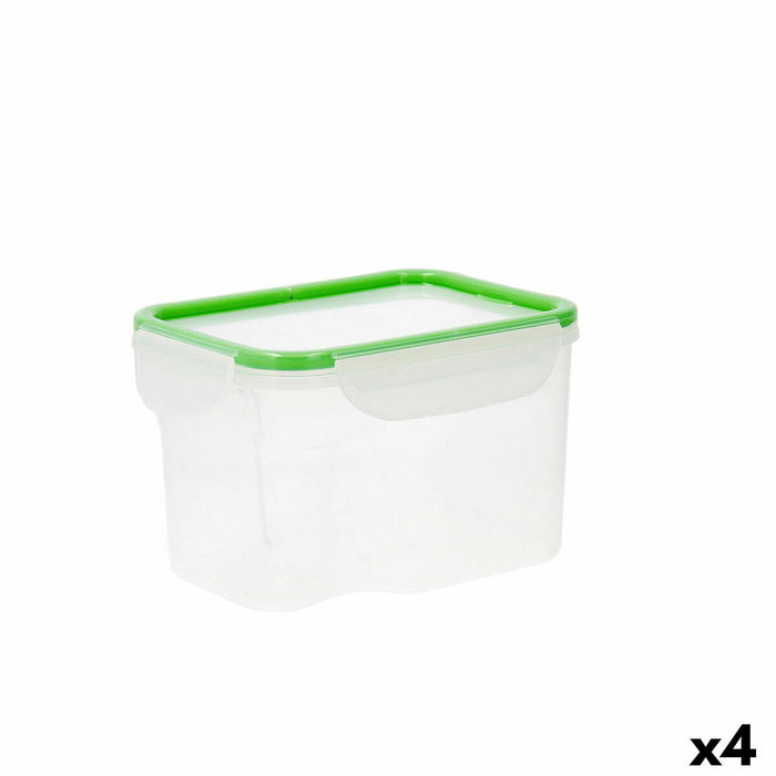 Cutie pentru prânz ermetică Quid Greenery 1,8 L Transparent Plastic (Pack 4x)