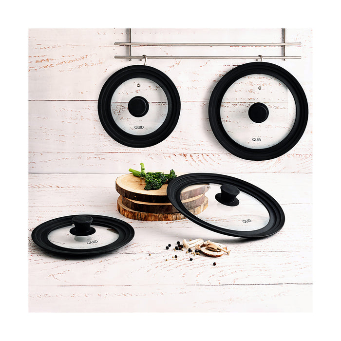 Capace Quid Ebano Negru Sticlă Ø 22 cm (Ø 22 cm)