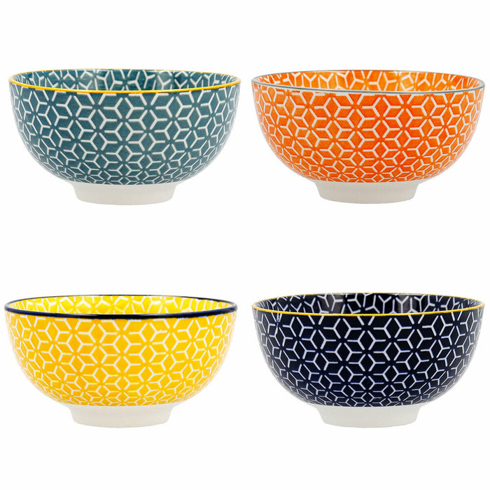 Set de boluri Quid Pippa Aperitiv Ceramică Multicolor (11 cm) (4 Unități)