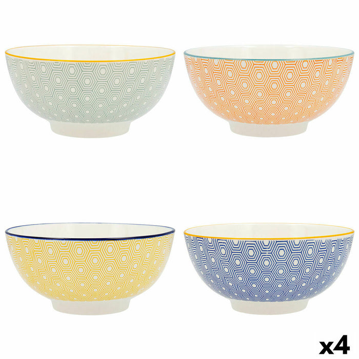 Bol Quid Pippa Ceramică Multicolor (20 cm) (Pack 4x)