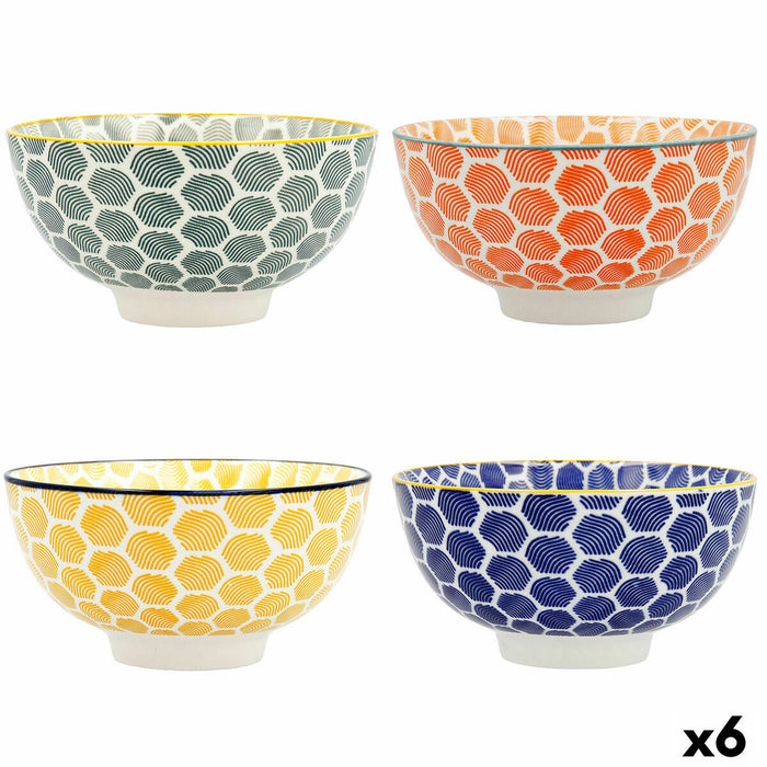 Bol Quid Pippa 12,5 x 12,5 cm Ceramică Multicolor (Pack 6x)