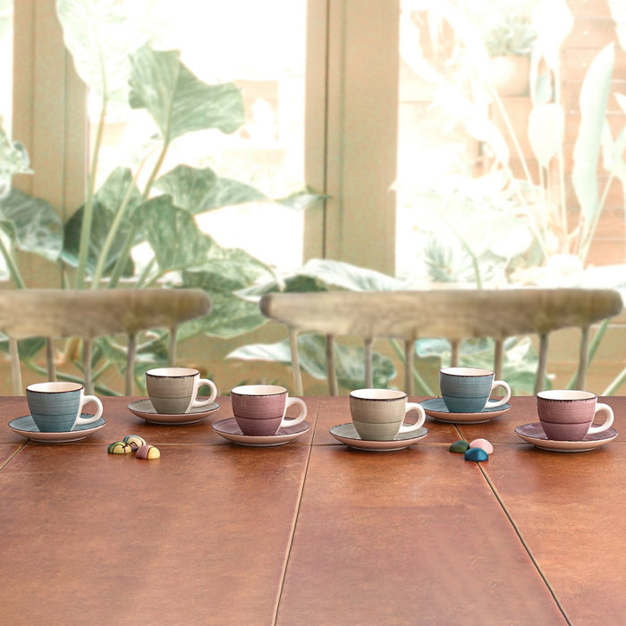 Set de Căni de Cafea Quid Vita Morning 12 Piese (90 ml)
