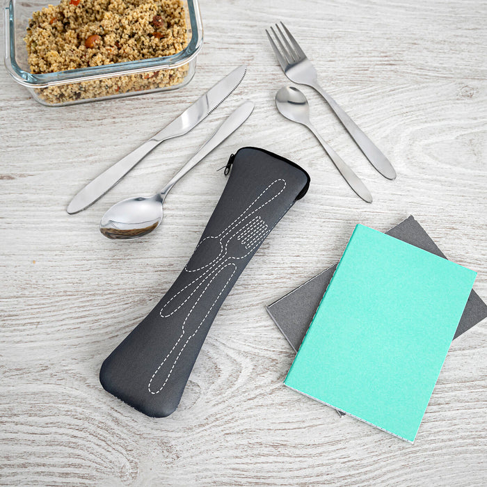 Set de Tacâmuri Quid Gri 5 Piese Metal
