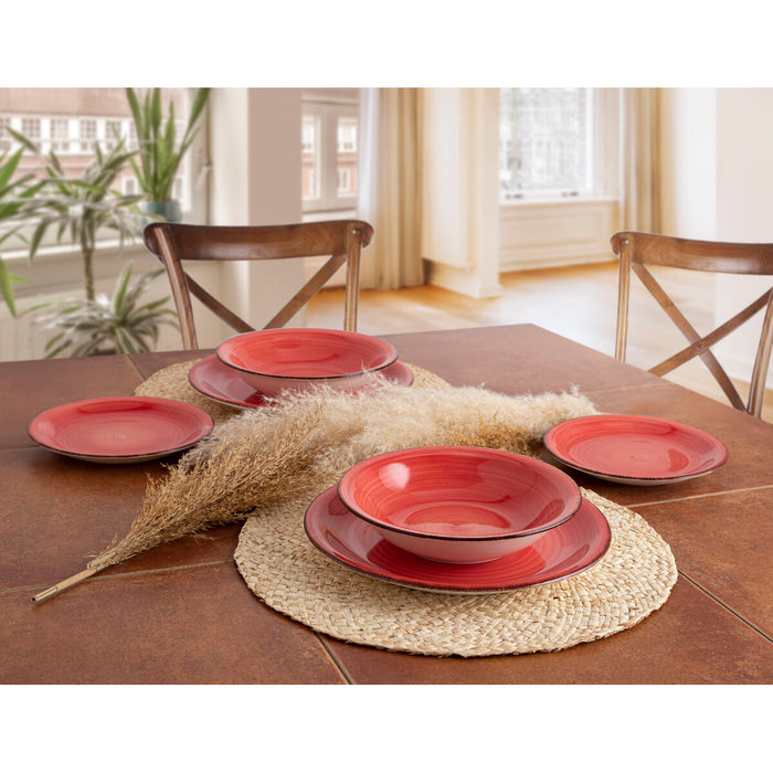Set de Veselă Quid Coral Vita 18 Piese Roșu Ceramică