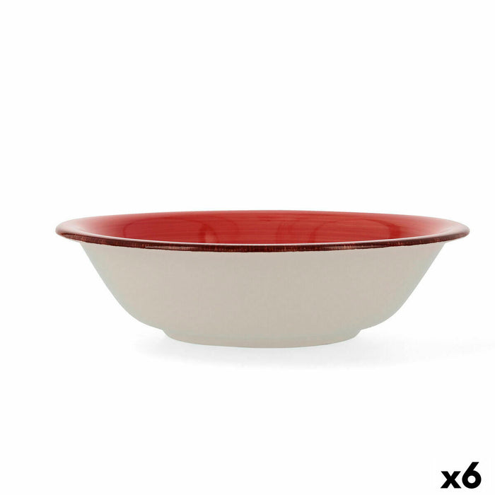 Salatieră Quid Vita Ceramică Roșu (23 cm) (Pack 6x)