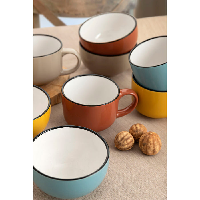Bol Quid Frappe Colorado Ceramică Multicolor (510 ml) (Pack 6x)