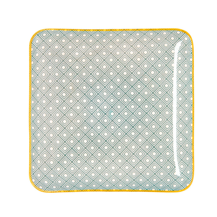 Tavă pentru gustari Quid Pippa Pătrat Ceramică Multicolor (21 x 21 cm) (8 Unități)