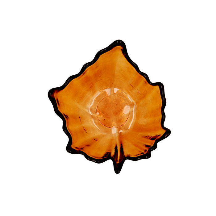Tavă pentru gustari Quid Frunză Maro Sticlă (10,5 x 10,5 x 4 cm) (Pack 6x)