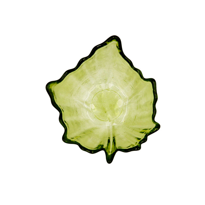 Tavă pentru gustari Quid Frunză Verde Sticlă (10,5 x 10,5 x 4 cm) (Pack 6x)