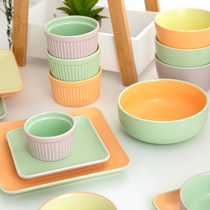 Tavă pentru gustari Quid Vitamina Bicolor Ceramică 21 x 21 cm