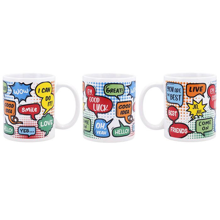 Hrnek Quid Wow Benzi desenate Multicolor Ceramică 330 ml (12 Unități)