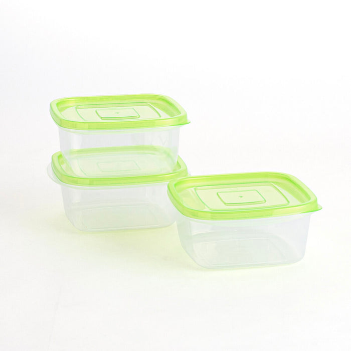 Set de Cutii pentru Prânz Quid Refresh 3 Piese Verde Plastic
