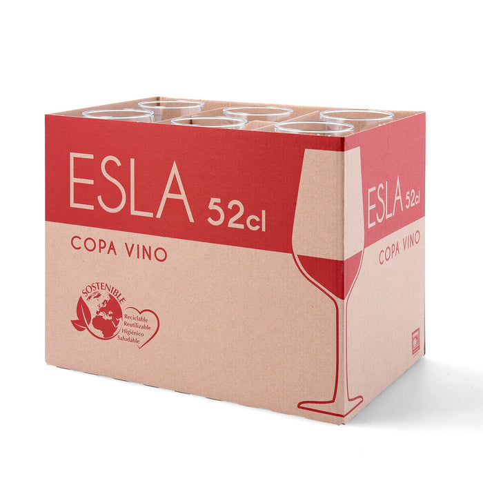 Pahar de vin Esla Transparent 520 ml (6 Unități)