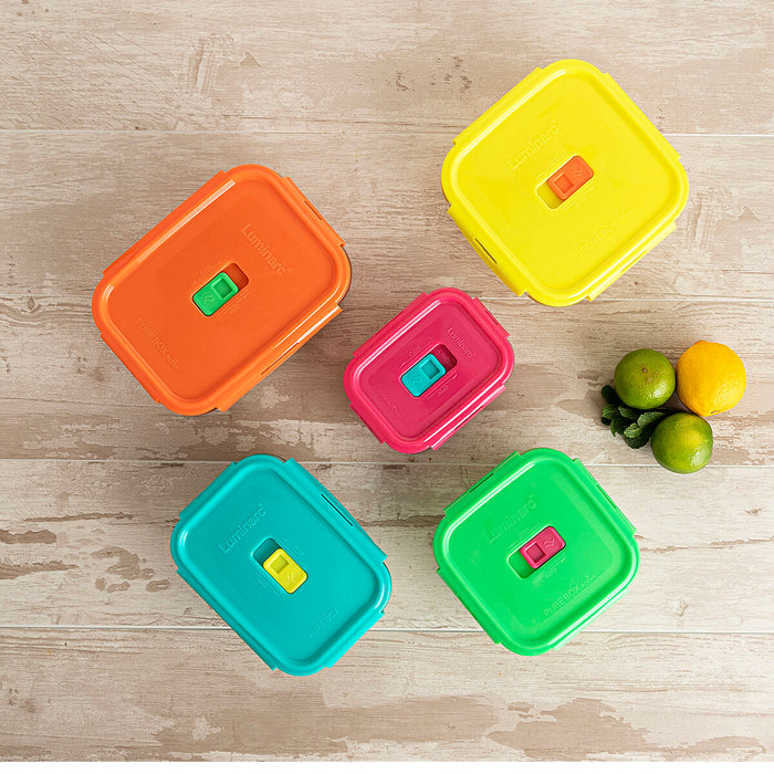 Cutie pentru prânz ermetică Luminarc Pure Box Holy Dreptunghiular Portocaliu Sticlă 1,22 L