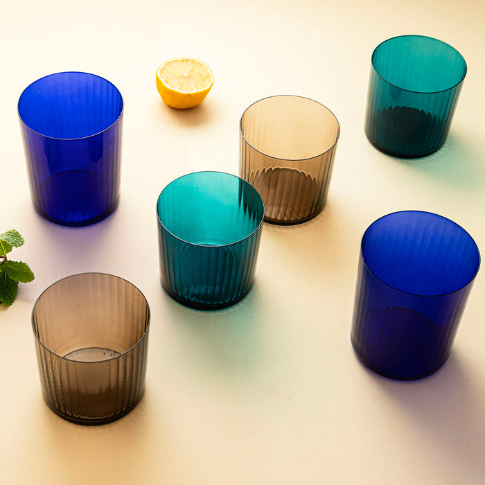 Pahar Bohemia Crystal Optic Albastru Sticlă 500 ml (6 Unități)