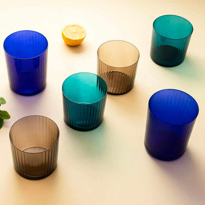 Pahar Bohemia Crystal Optic Turquoise Sticlă 500 ml (6 Unități)