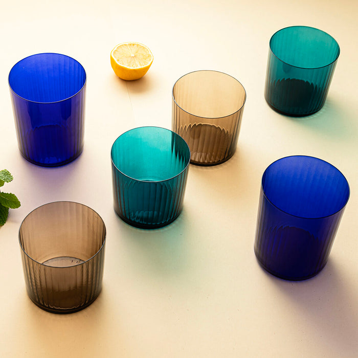 Pahar Bohemia Crystal Optic Turquoise Sticlă 350 ml (6 Unități)