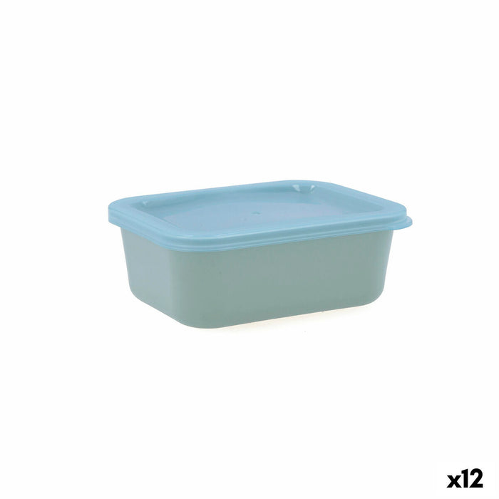 Cutie de prânz dreptunghiulară cu capac Quid Inspira 380 ml Verde Plastic (12 Unități)