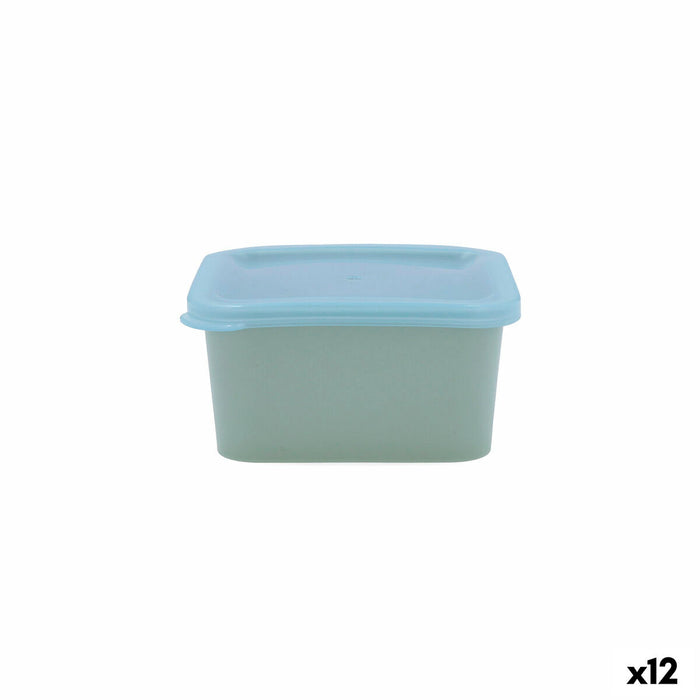 Cutie pătrată pentru prânz cu capac Quid Inspira 430 ml Albastru Plastic (12 Unități)