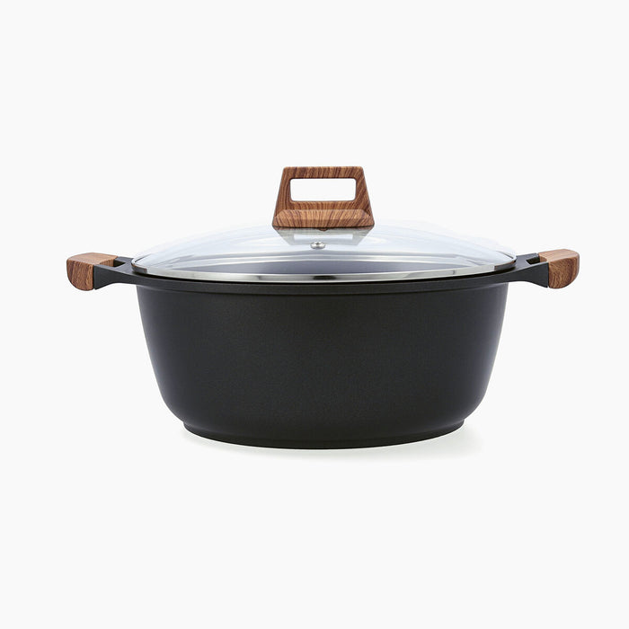 Caserolă Cu Capac Quid Karbon Aluminiu turnat Negru 24 cm