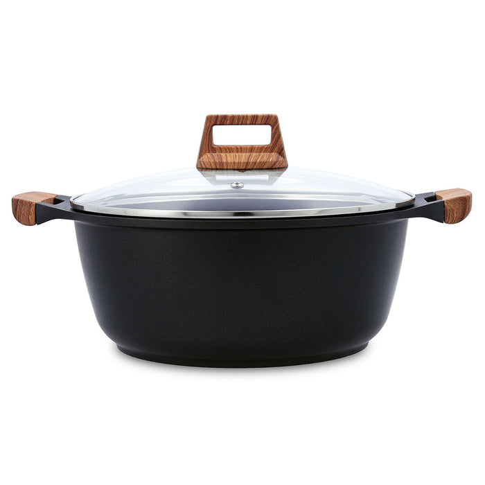 Caserolă Cu Capac Quid Karbon Aluminiu turnat Negru 28 cm