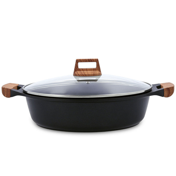 Caserolă Cu Capac Quid Karbon Aluminiu turnat Negru 32 cm