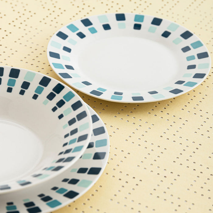 Farfurie pentru desert Quid Simetric Albastru Ceramică 19 cm (12 Unități)