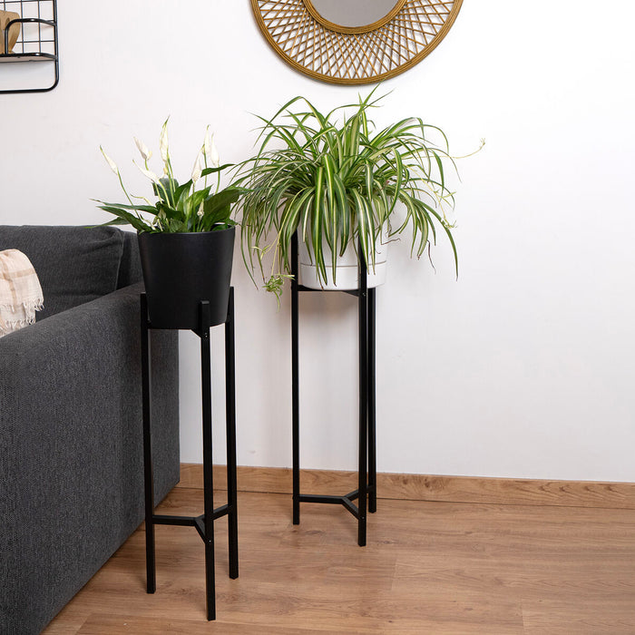 Suport pentru ghivece Vinthera Moa Oțel Negru 24 x 80,5 cm