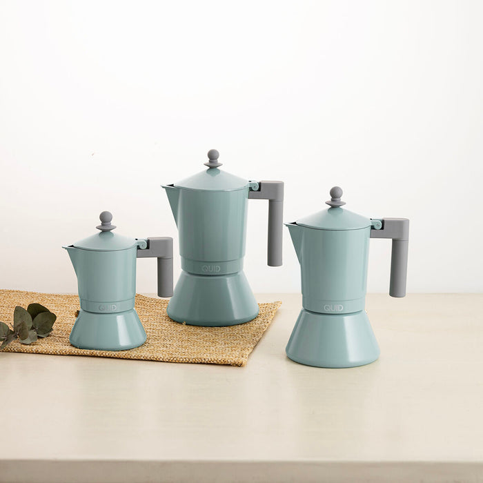 Cafetieră Italiană Quid Ozon Verde Metal 9 Cești