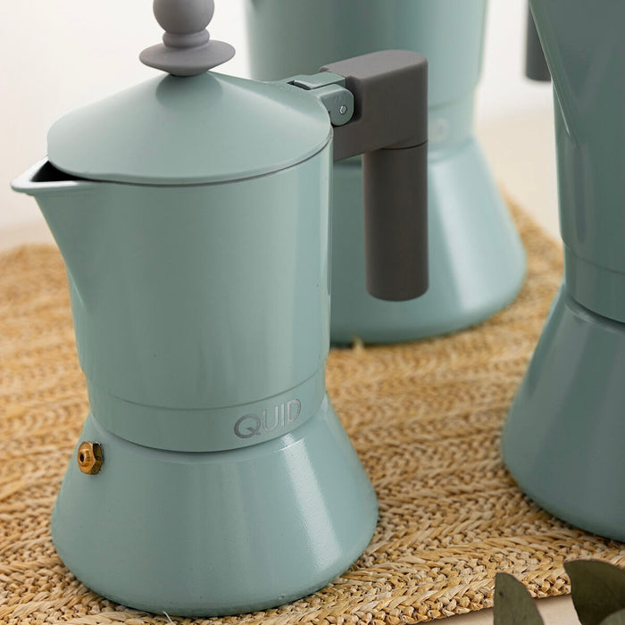 Cafetieră Italiană Quid Ozon Verde Metal 9 Cești