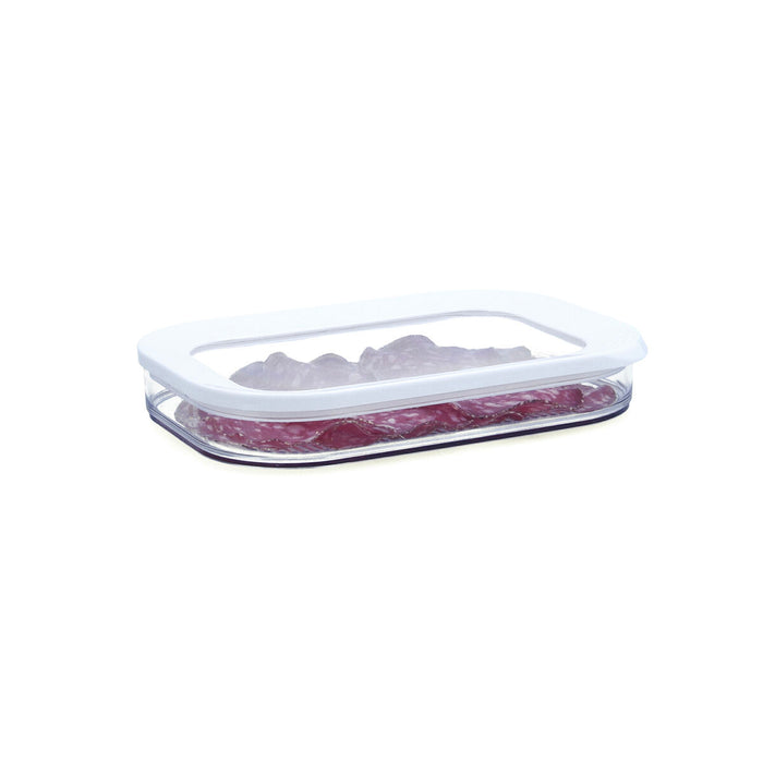 Cutie de prânz dreptunghiulară cu capac Quid Rico Transparent Plastic 22 x 16 x 3,5 cm